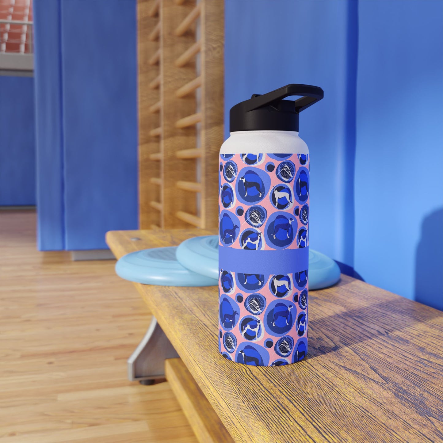 Insulated Water Bottle | Greyhounds | Pink Bubbles