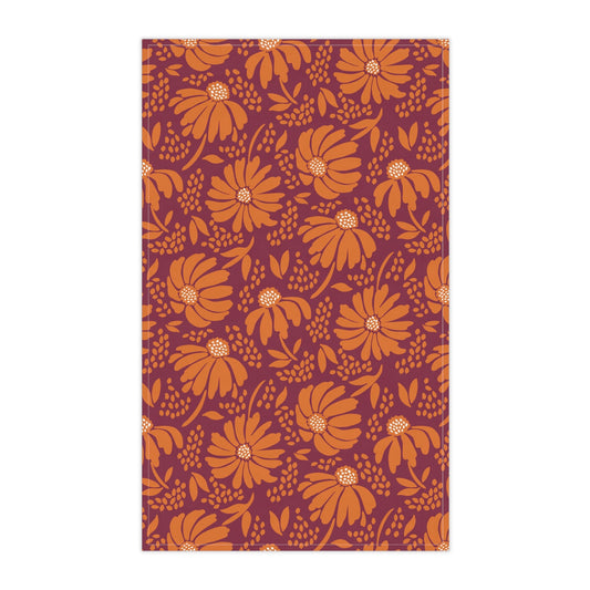 Tea Towels | Maroon & Orange | Bellis