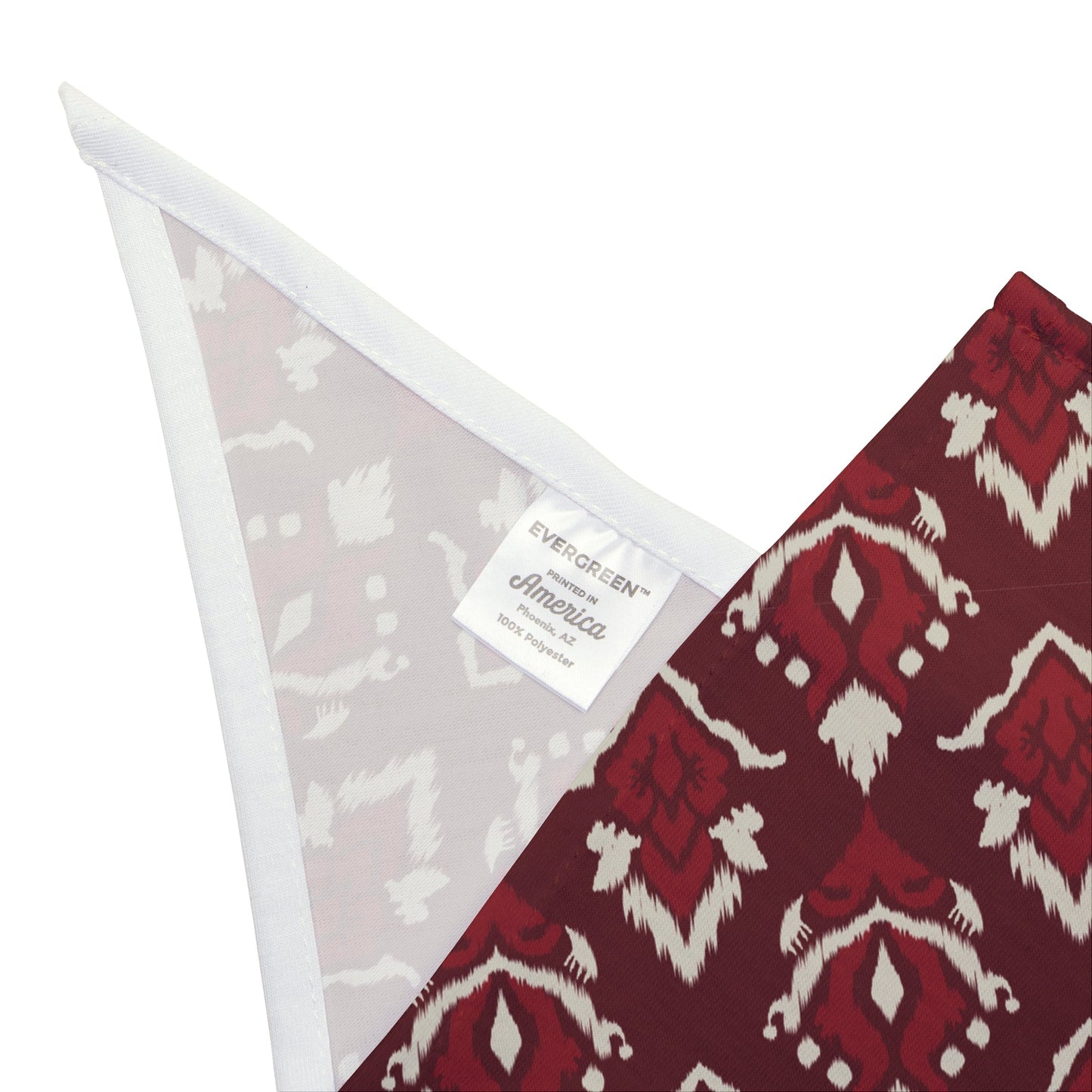 Pet Bandana | Maroon & White | Ikat