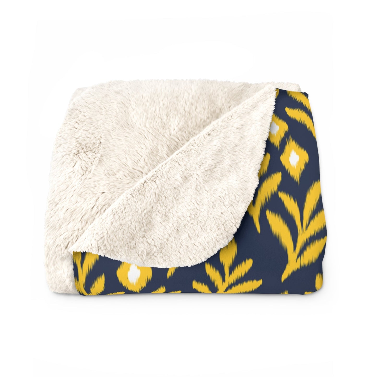 Sherpa Blanket | Yellow & Blue | Laurel