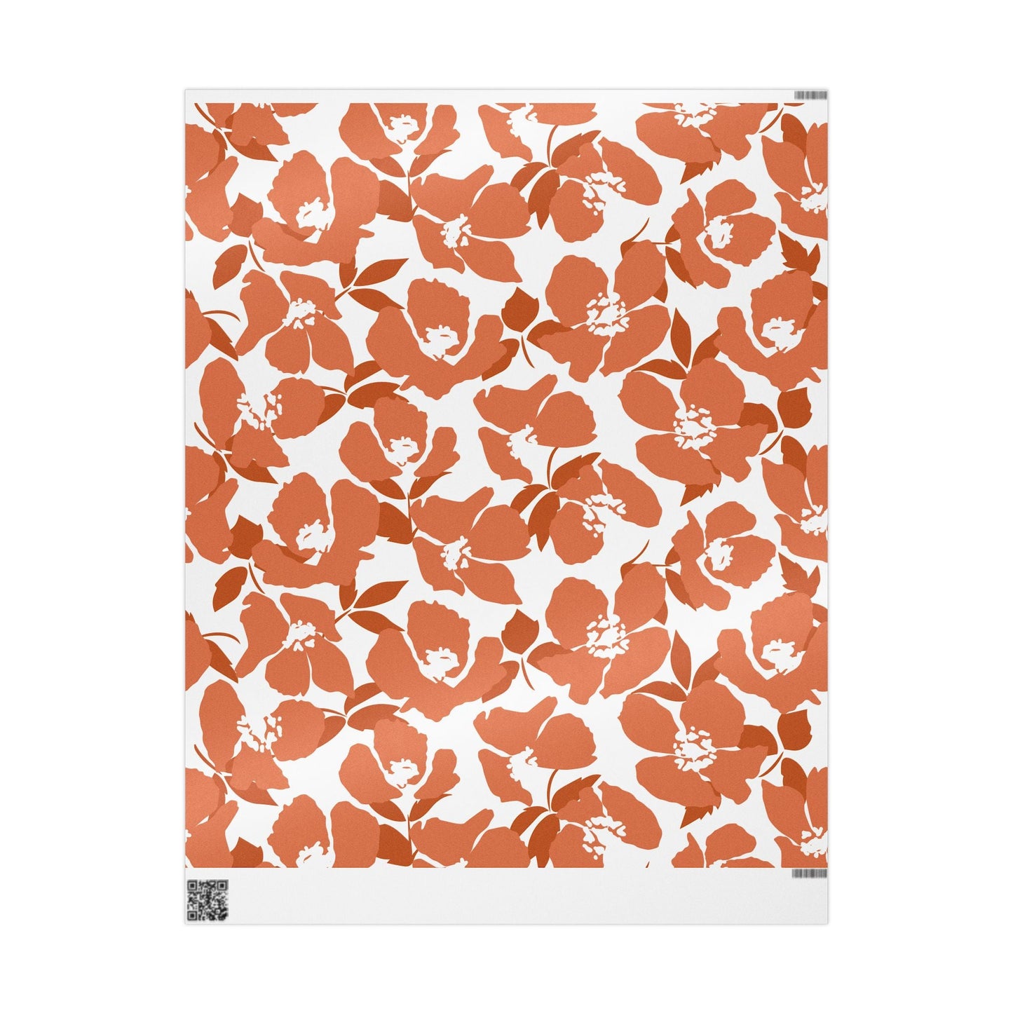 Gift Wrap | Dark Orange & White | Poppy