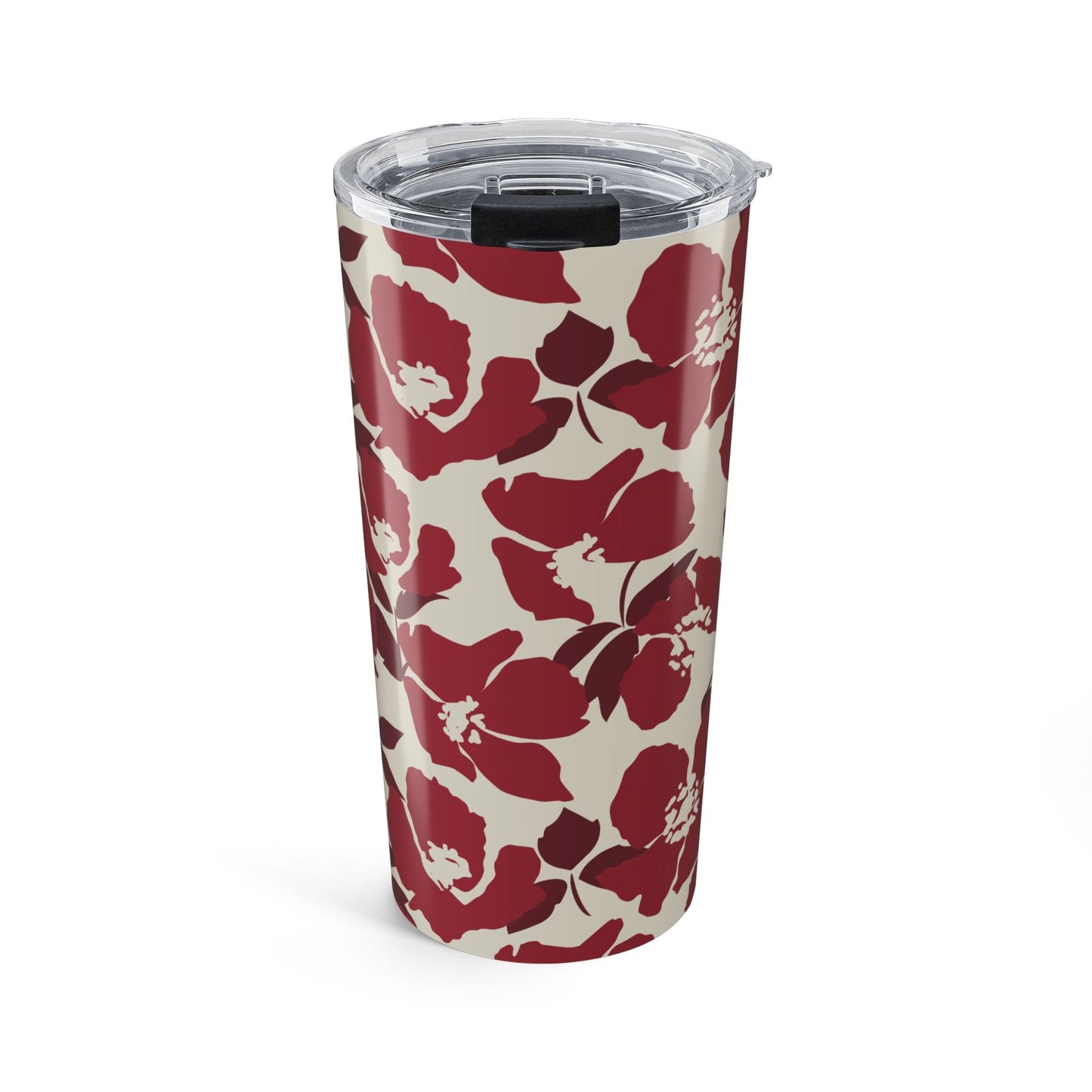 Tumbler | Maroon & White | Poppy
