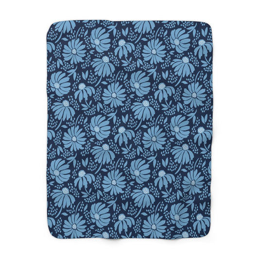 Sherpa Blanket | Light Blue & White | Bellis