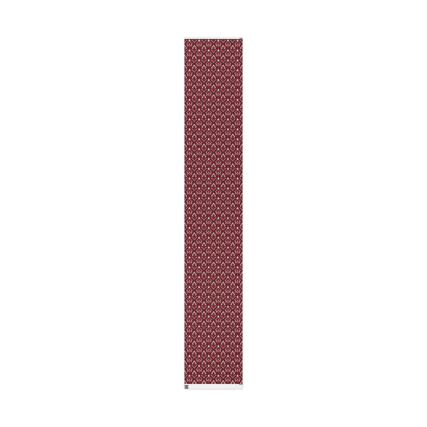 Gift Wrap | Maroon & White | Ikat