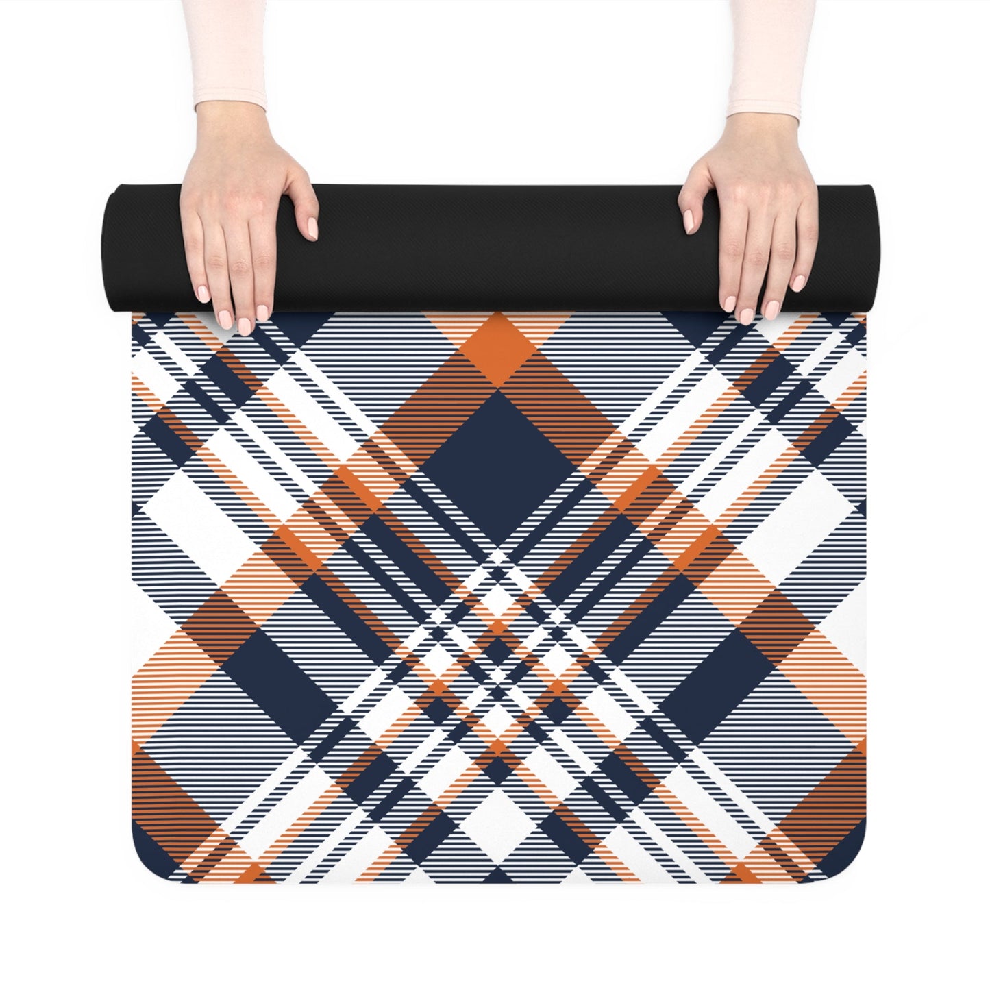 Yoga Mat | Orange & Blue | Tartan