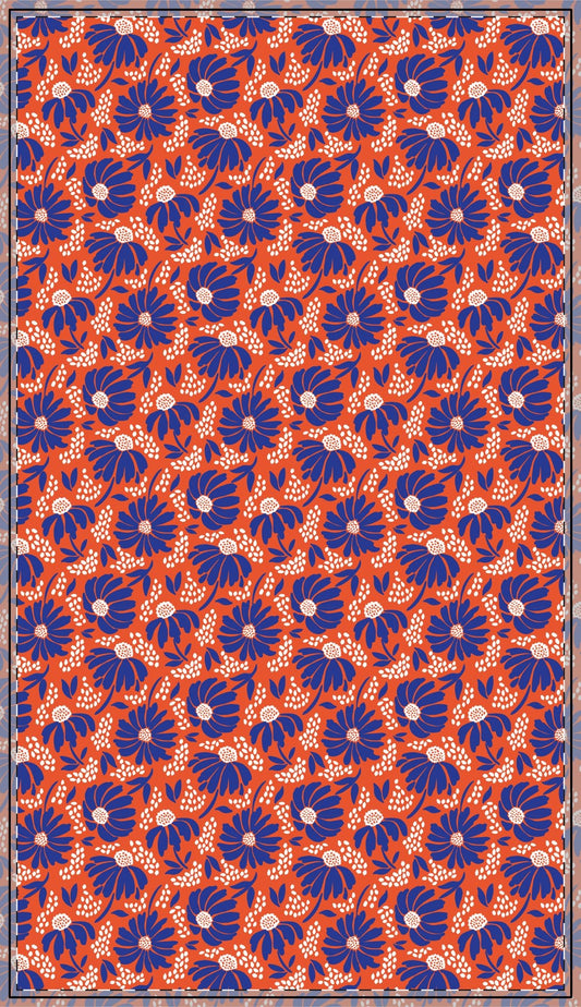 Tablecloth | Bright Blue & Orange | Bellis