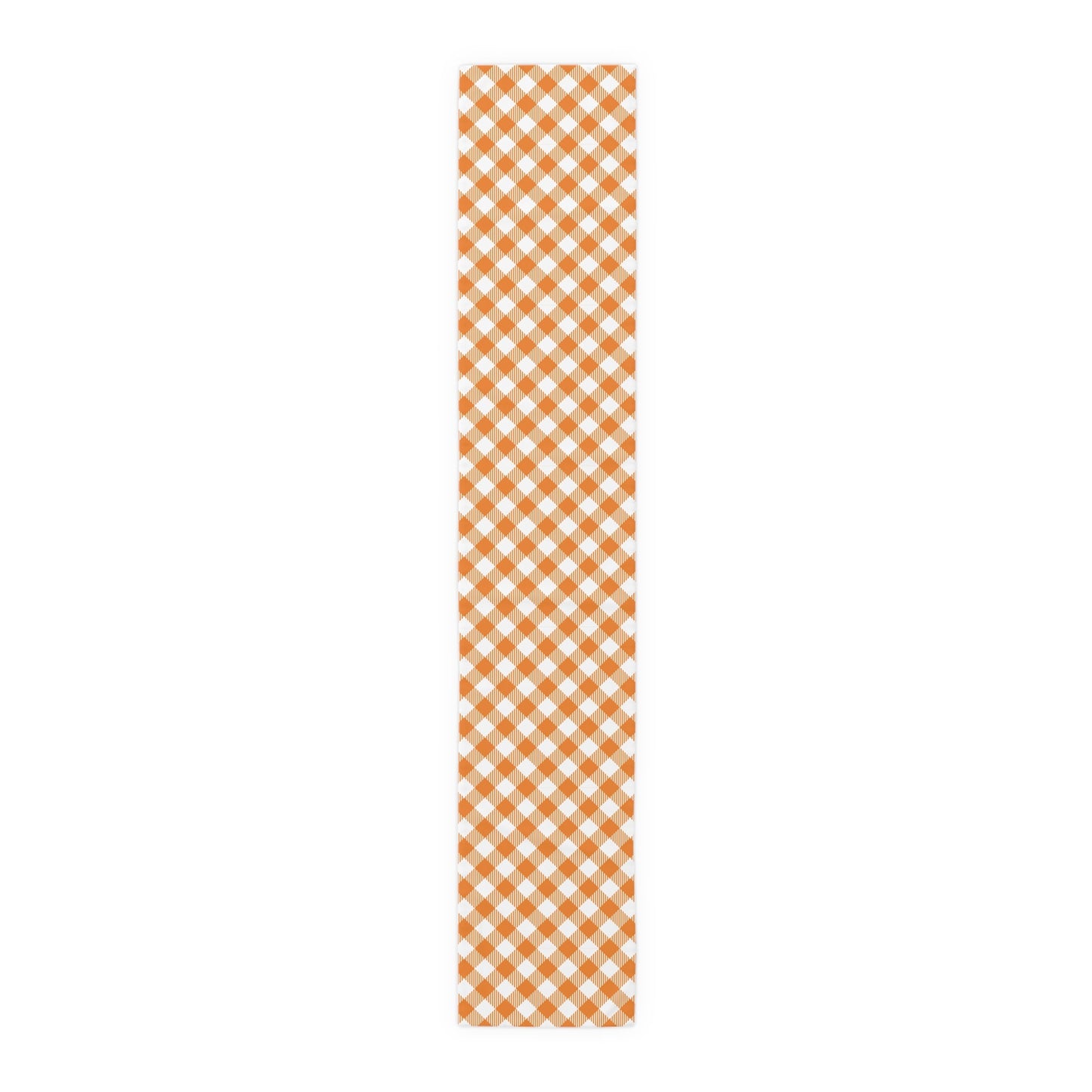 Table Runner | Orange & White | Gingham