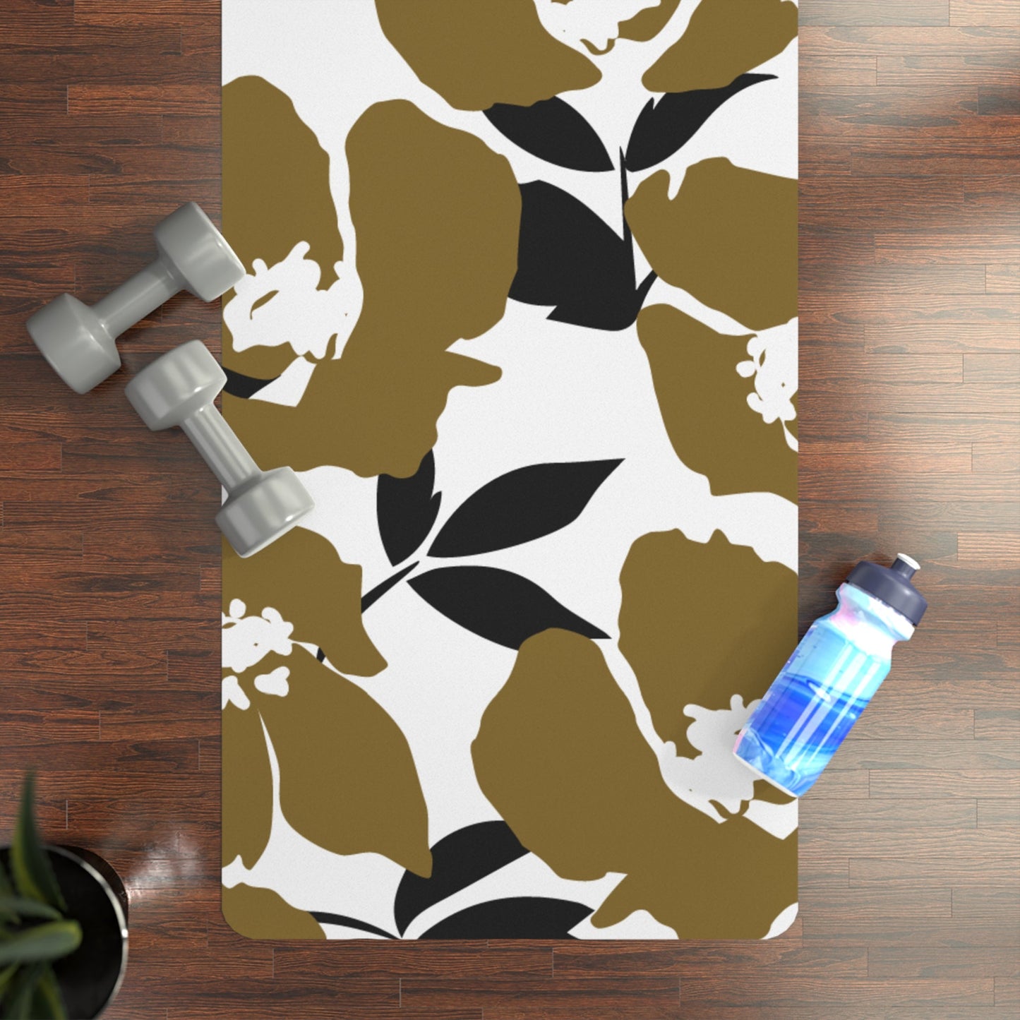 Yoga Mat | Black & Gold | Poppy