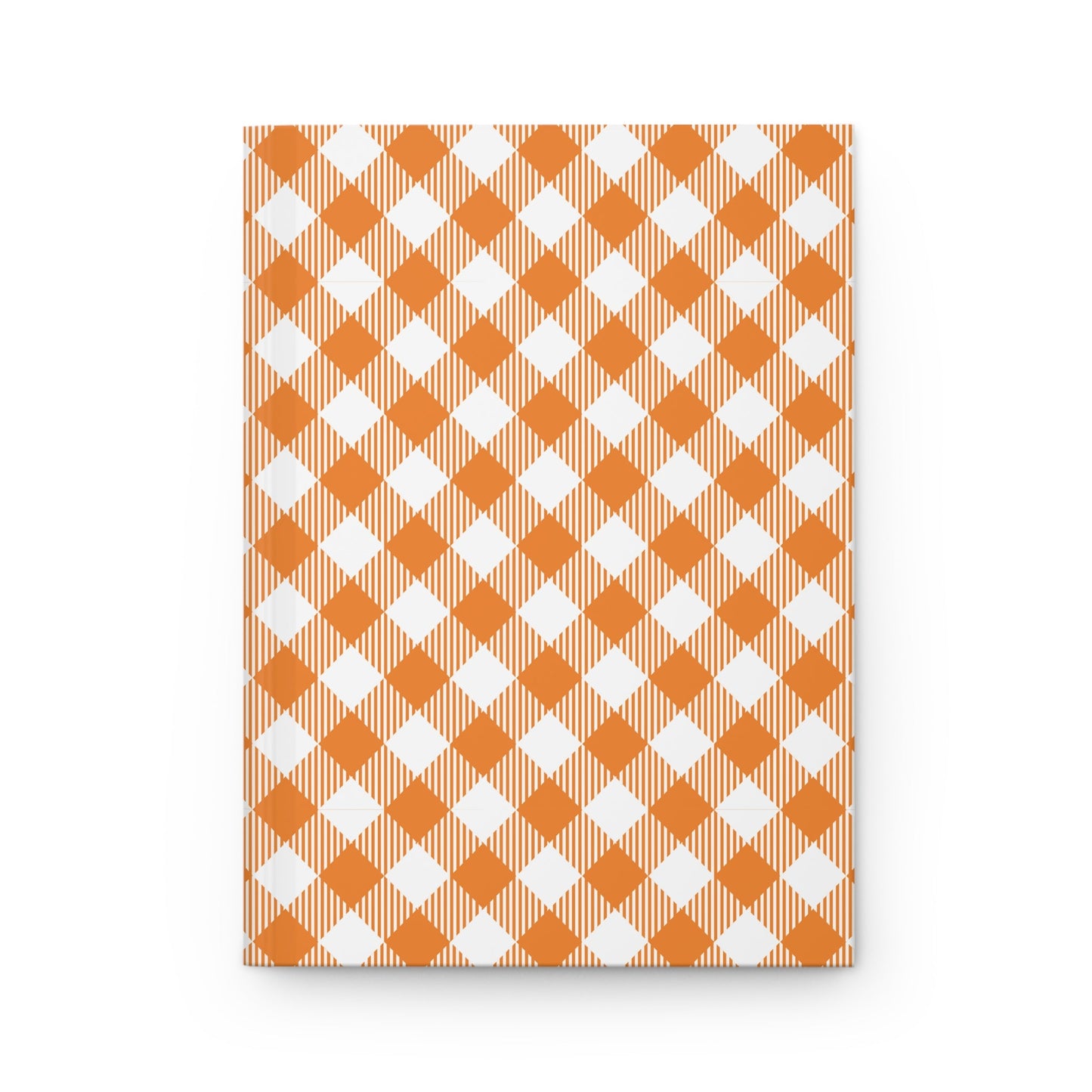 Hardcover Journal | Orange & White | Gingham