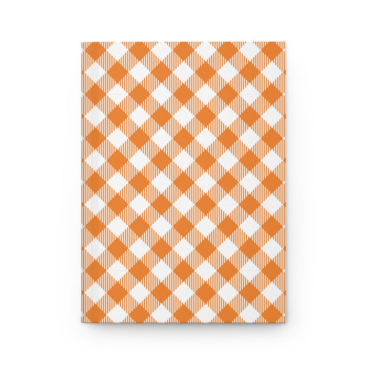 Hardcover Journal | Orange & White | Gingham