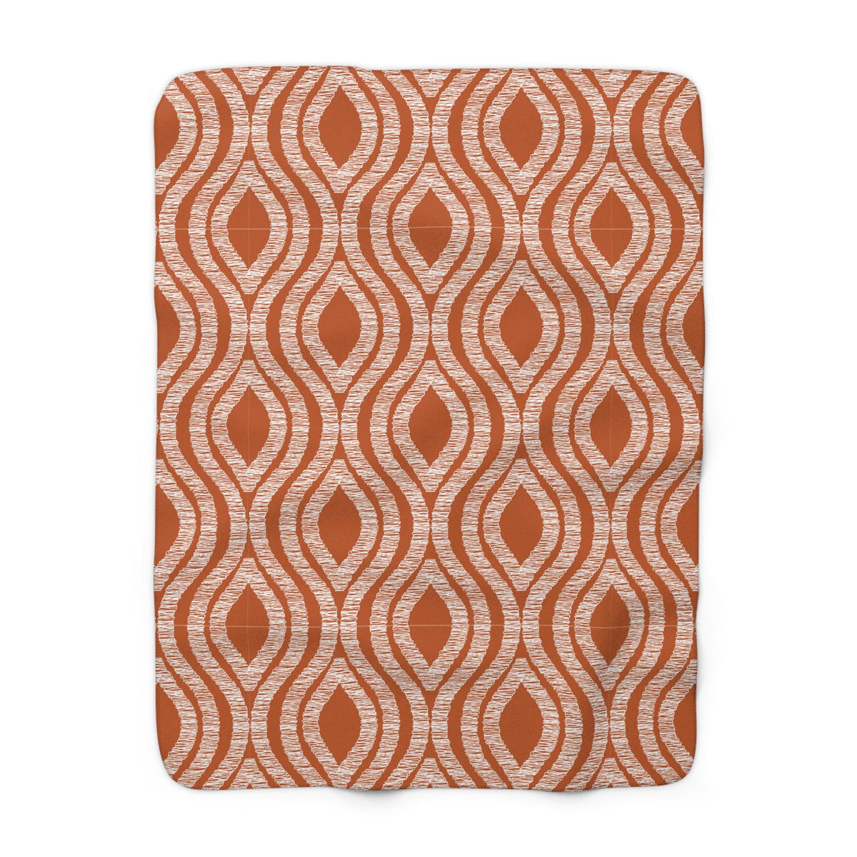 Sherpa Blanket | Dark Orange & White | Ogee