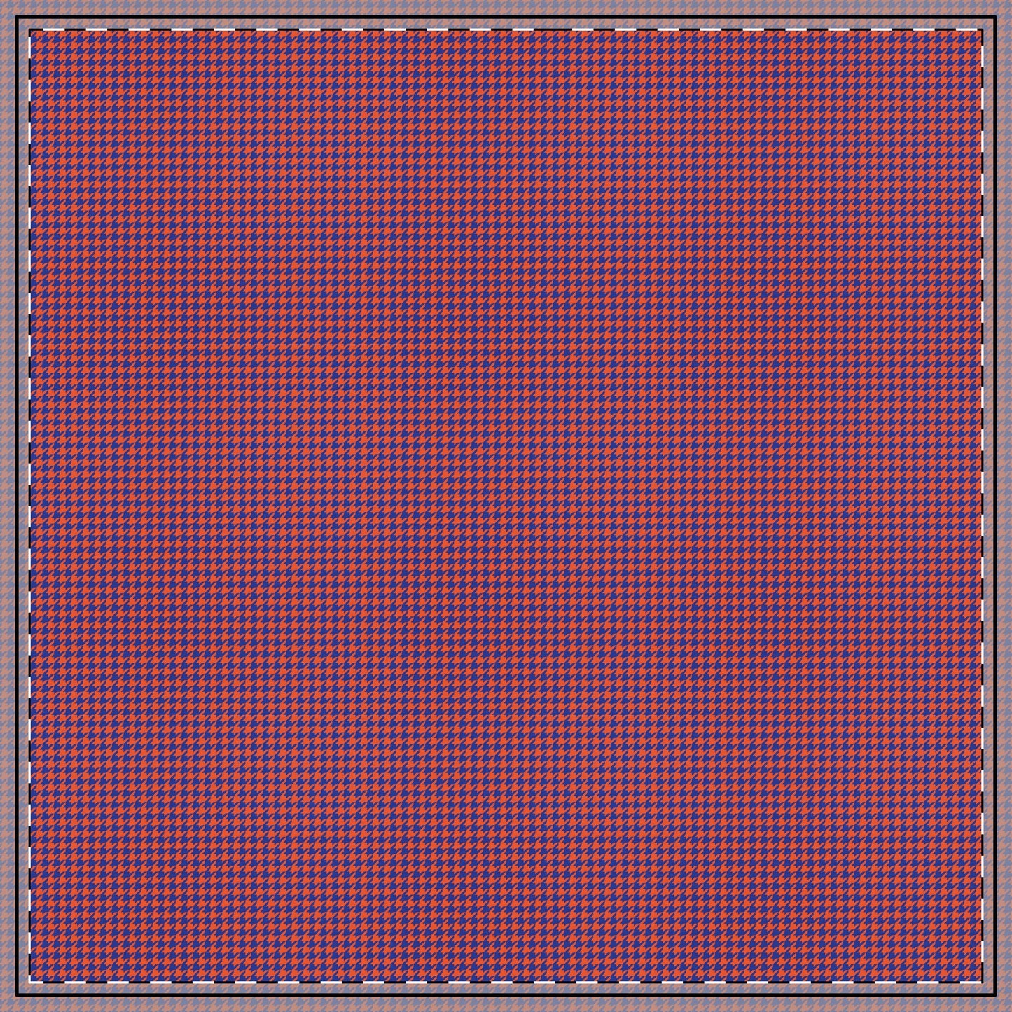 Tablecloth | Bright Blue & Orange | Houndstooth
