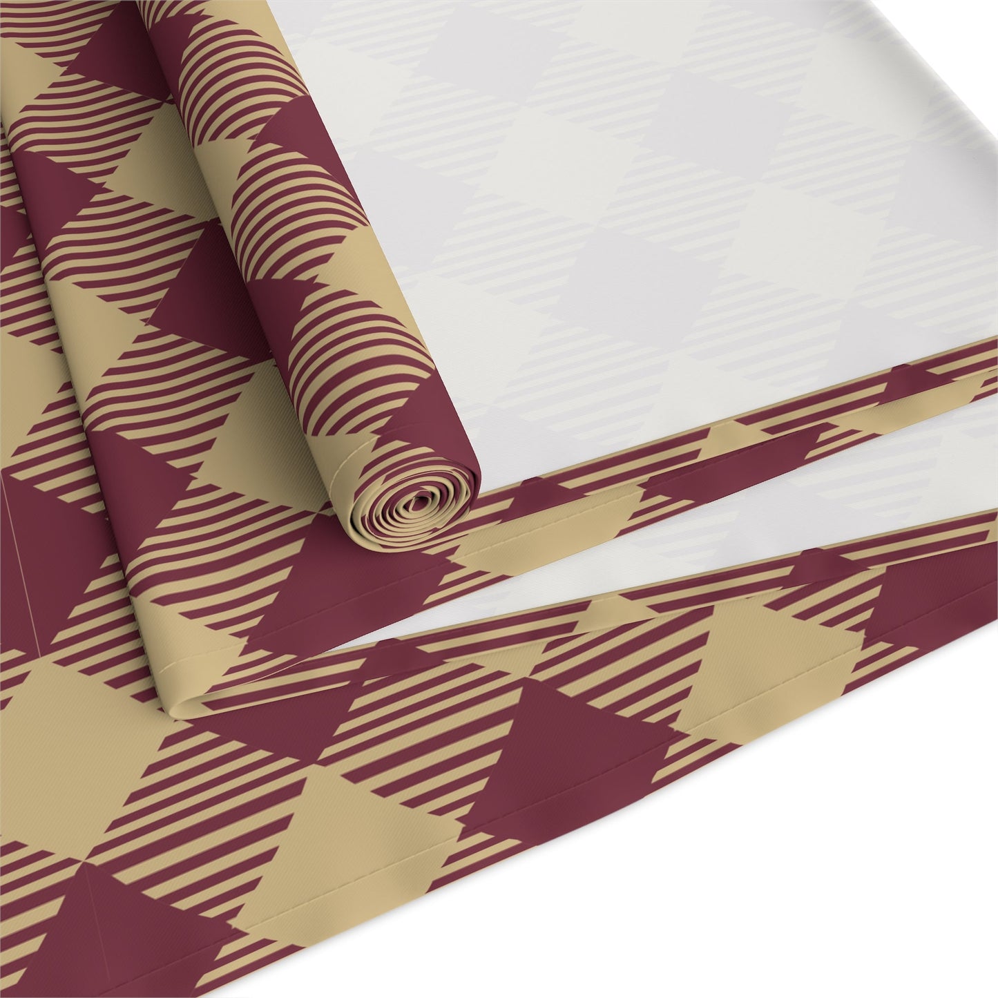 Table Runner | Maroon & Gold | Gingham