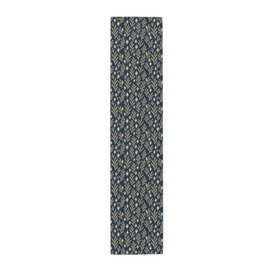 Table Runner | Blue & Gold | Laurel