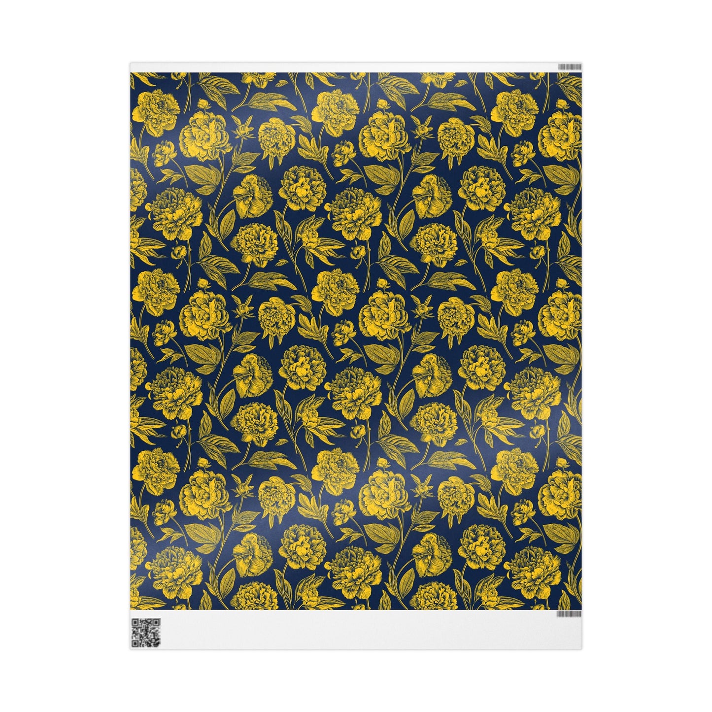 Gift Wrap | Yellow & Blue | Peony