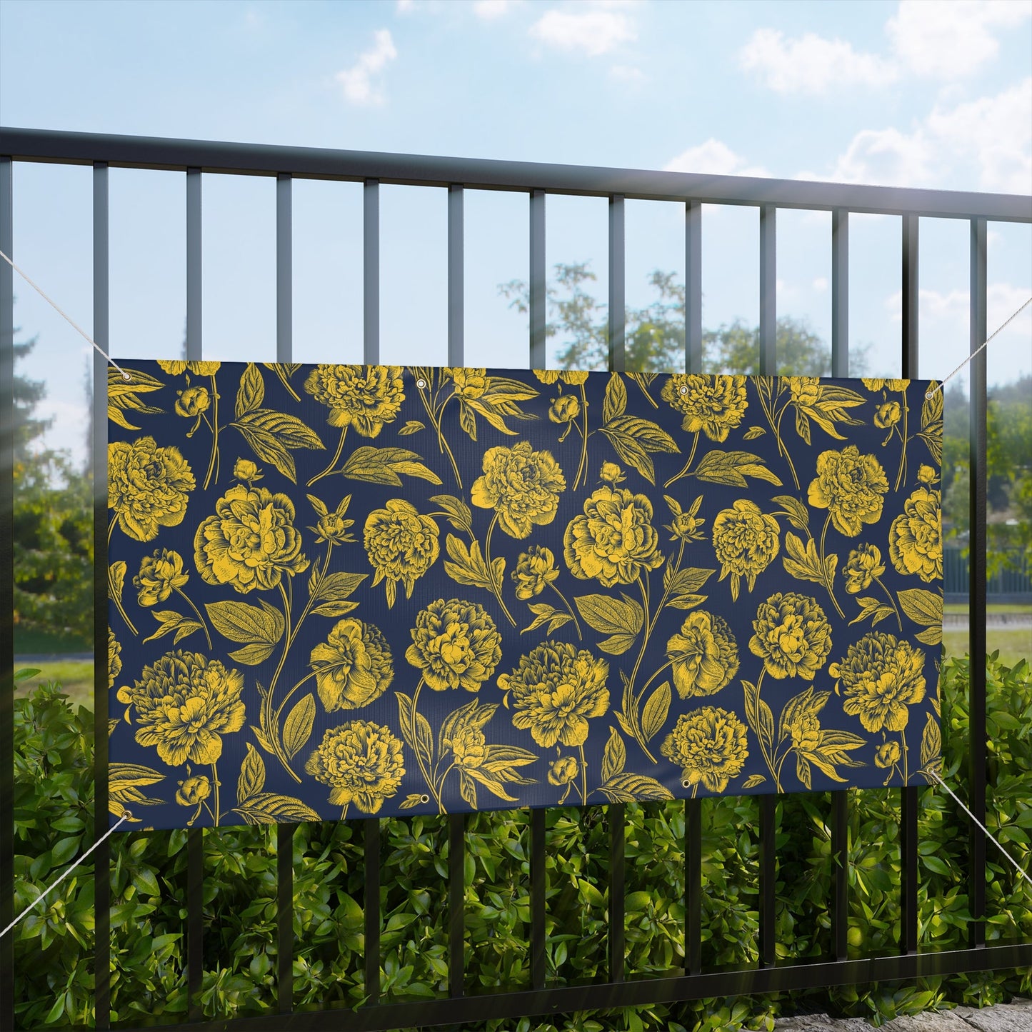 Banner | Yellow & Blue | Peony