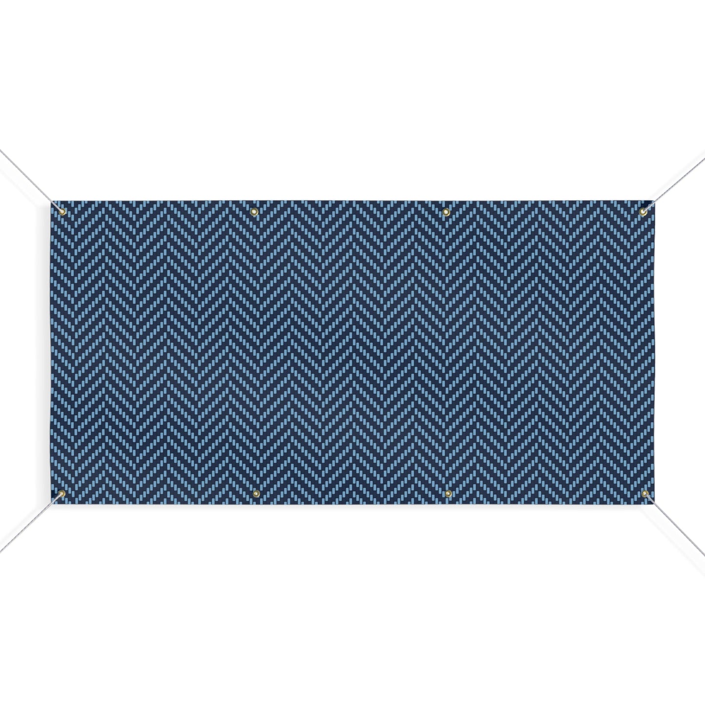 Banner | Light Blue & White | Herringbone