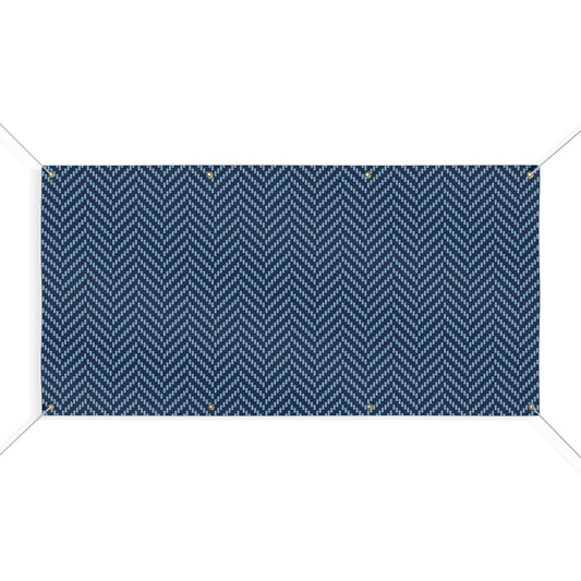 Banner | Light Blue & White | Herringbone