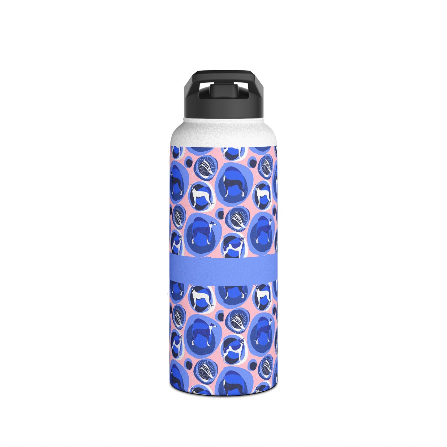 Insulated Water Bottle | Greyhounds | Pink Bubbles