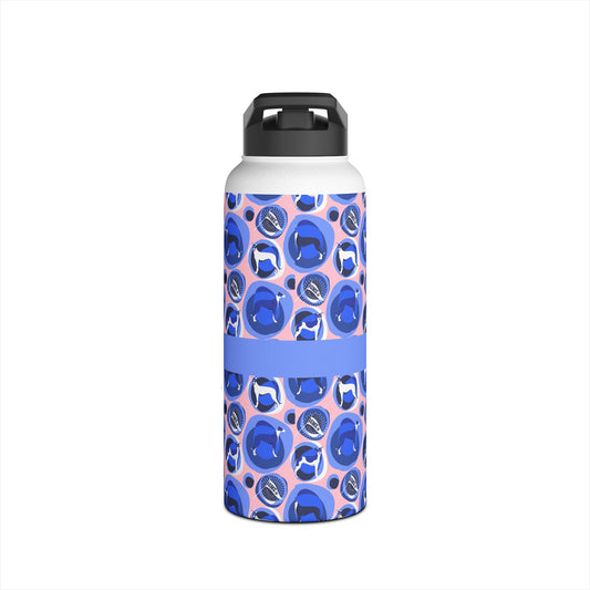 Insulated Water Bottle | Greyhounds | Pink Bubbles