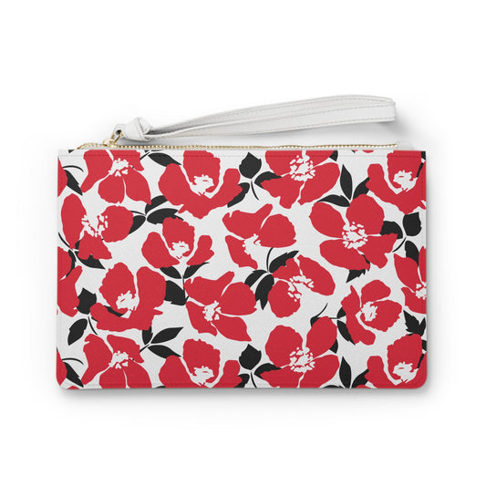 Clutch Bag | Red & Black | Poppy