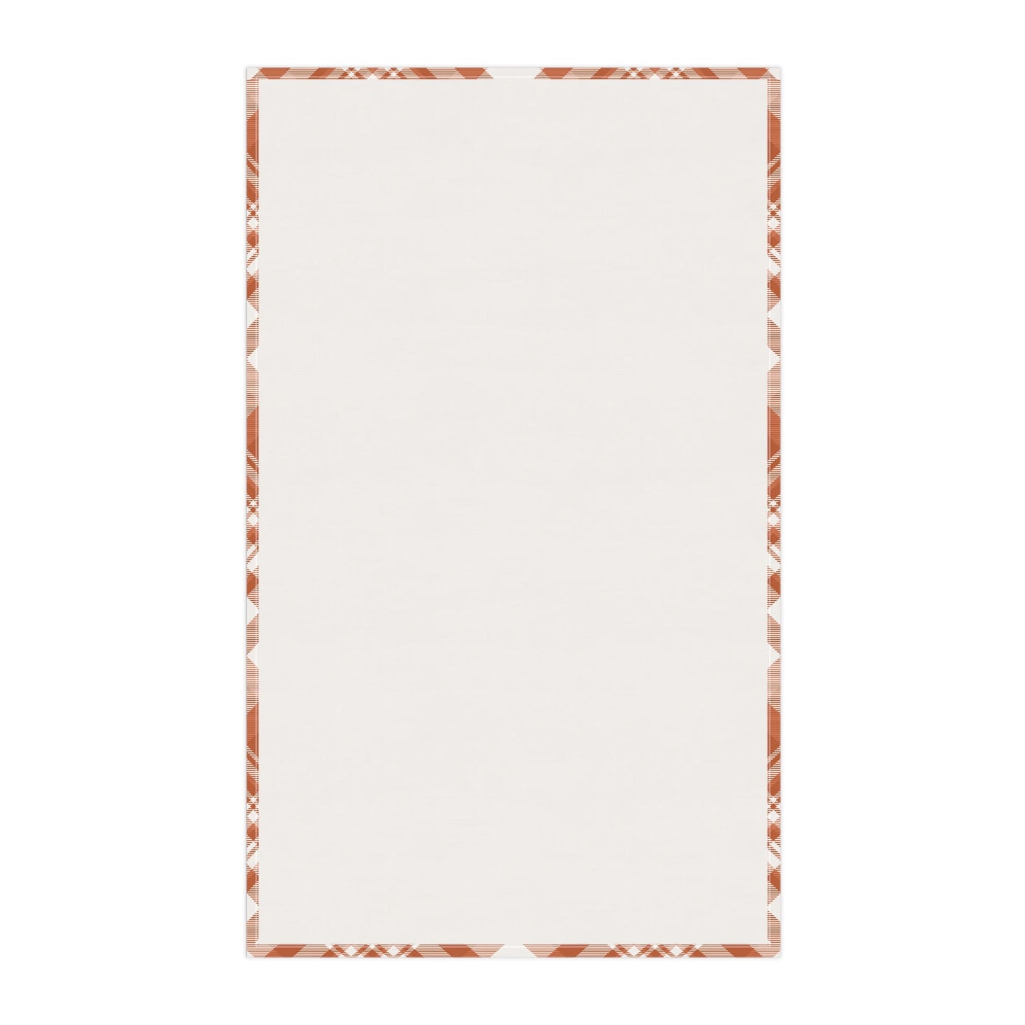 Tea Towels | Dark Orange & White | Tartan