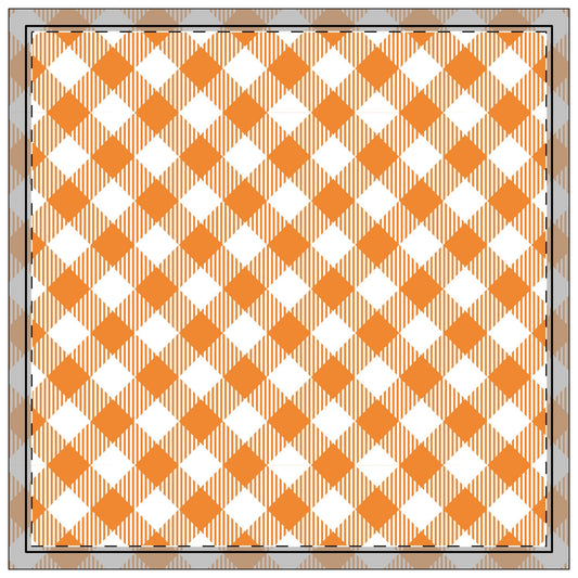 Napkin 4-set | Orange & White | Gingham