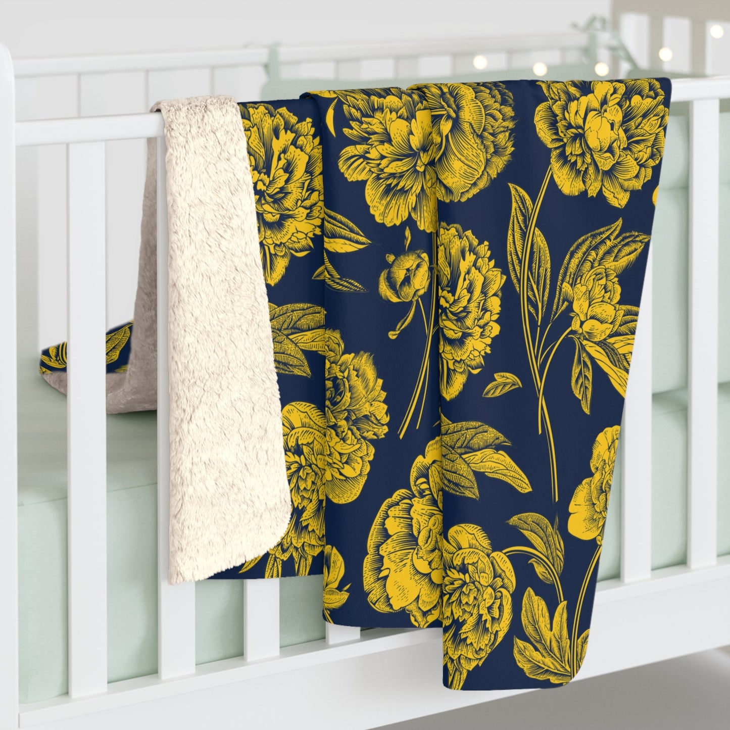 Sherpa Blanket | Yellow & Blue | Peony