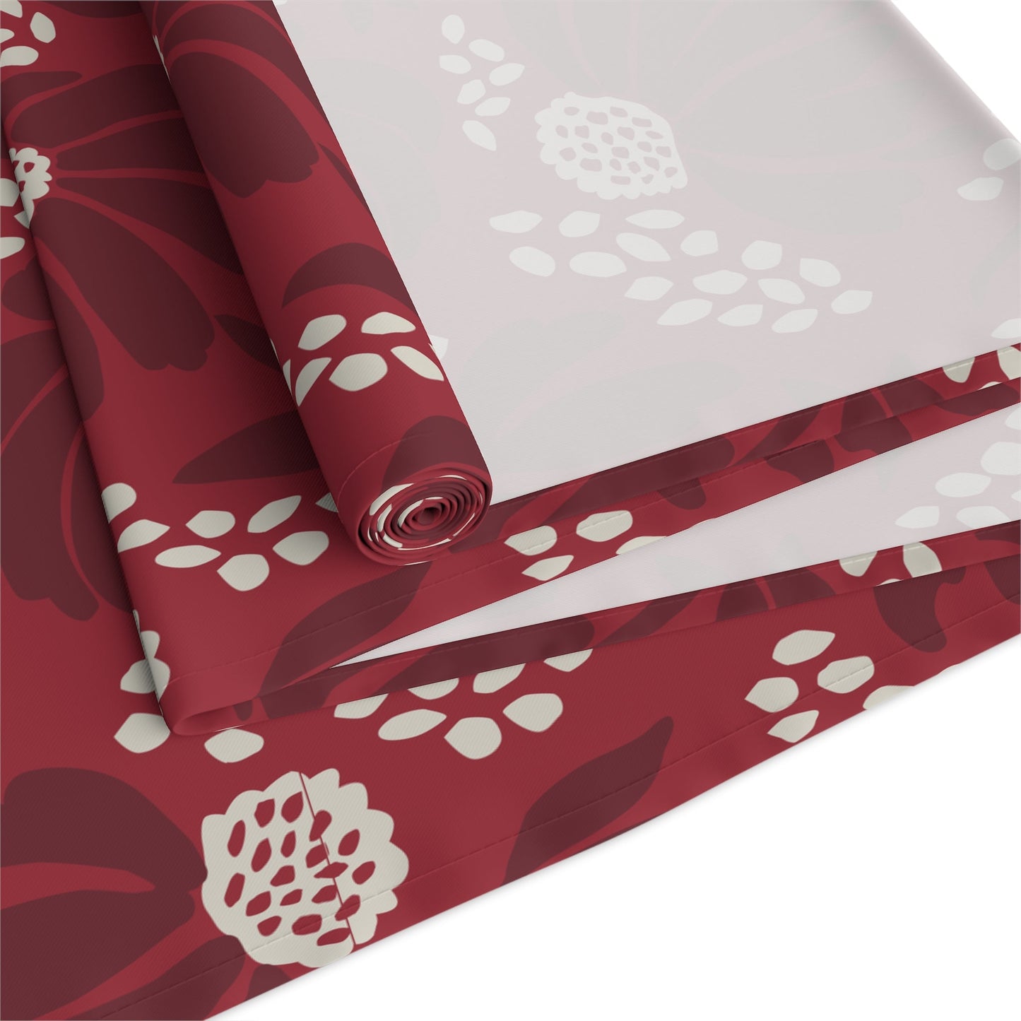 Table Runner | Maroon & White | Bellis