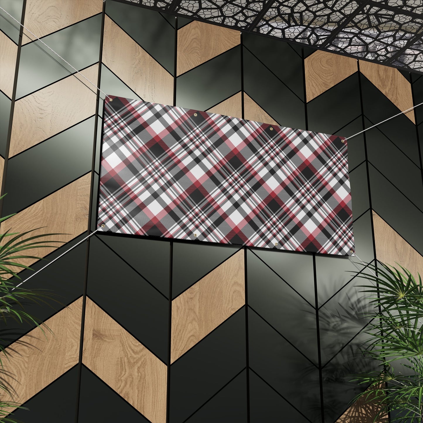 Banner | Red & Black | Tartan