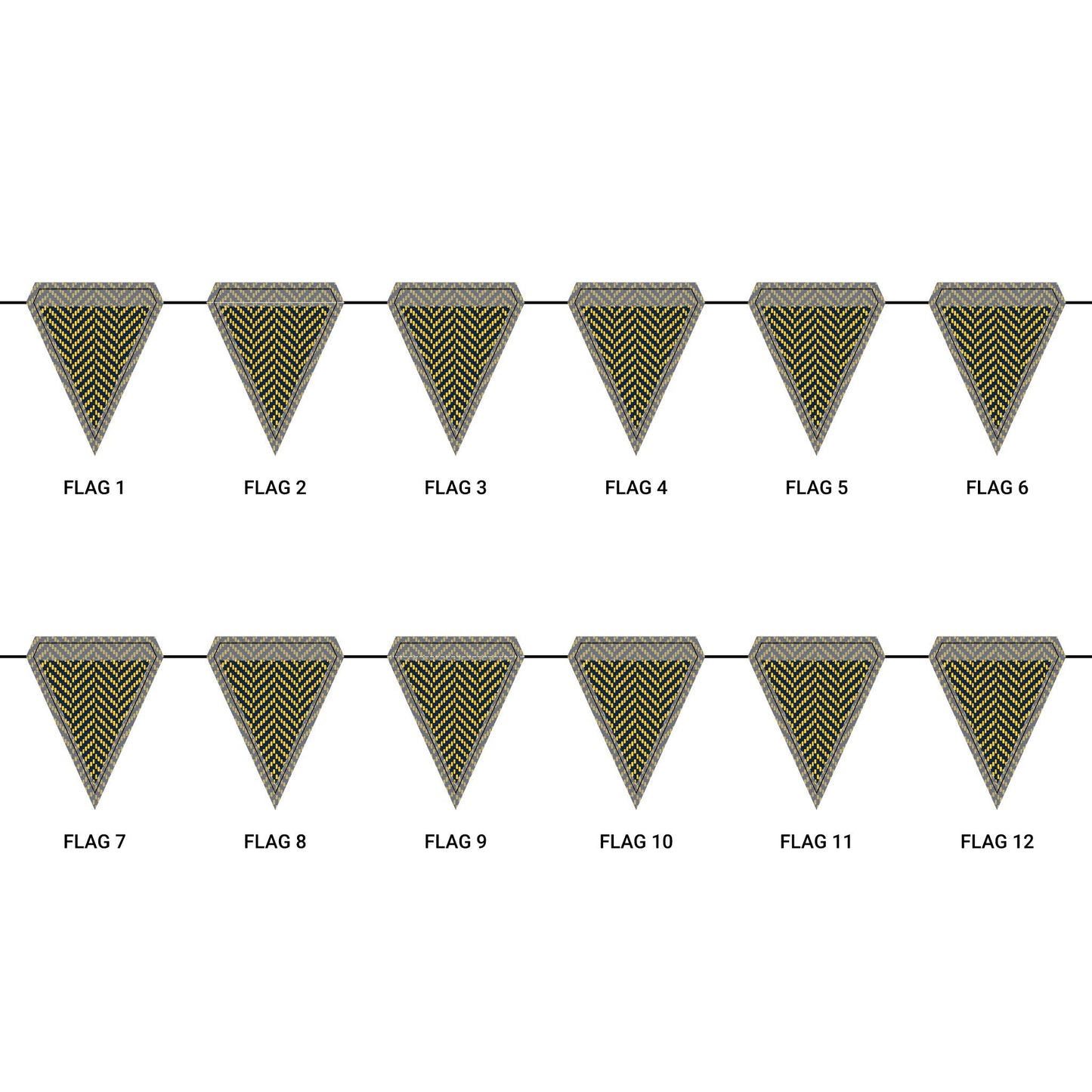Flag Garland | Yellow & Blue | Herringbone