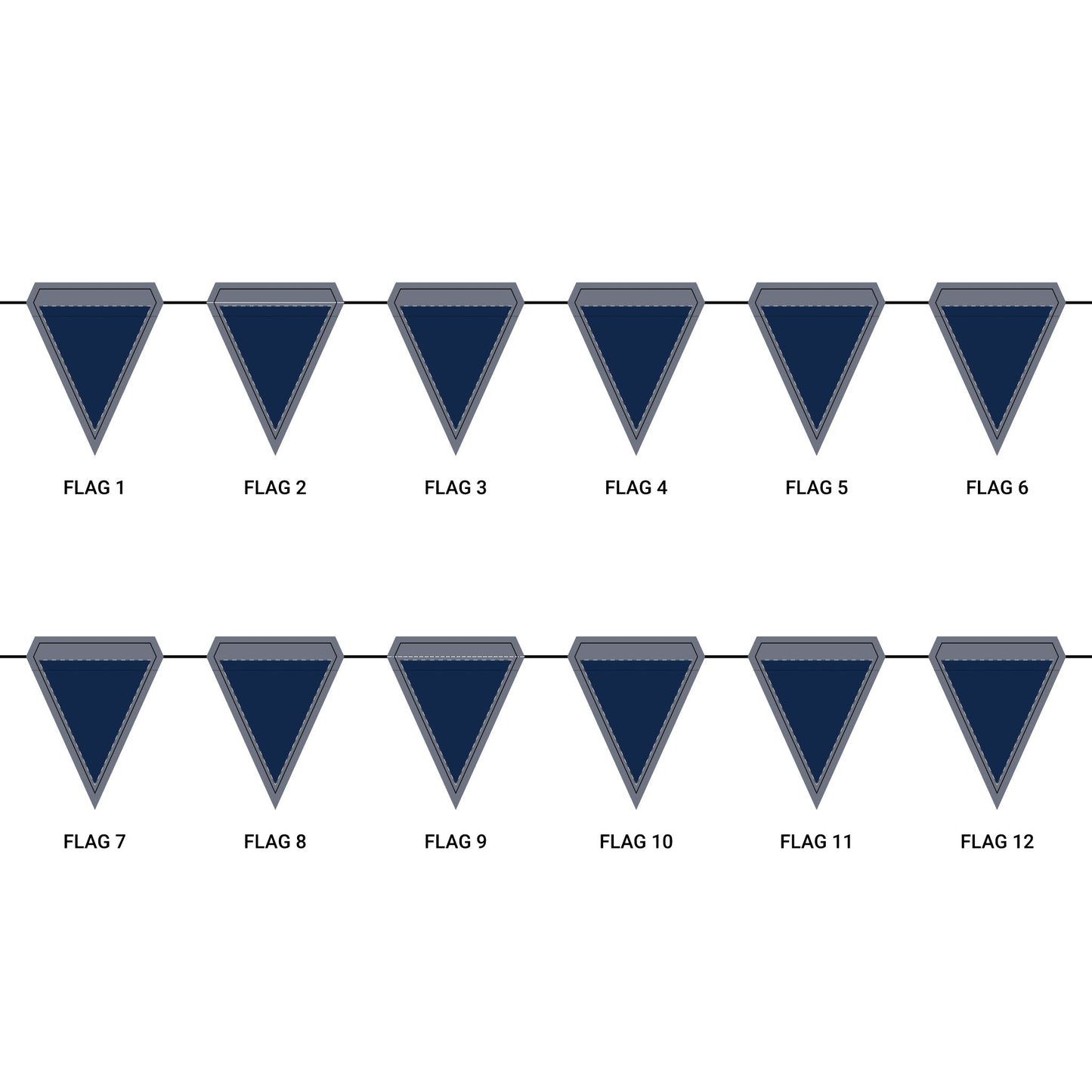 Flag Garland | Ann Arbor, Michigan | Dark (Blue)