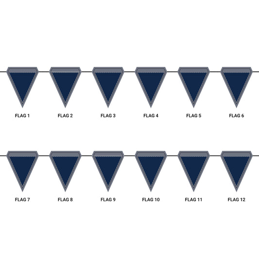 Flag Garland | Ann Arbor, Michigan | Dark (Blue)