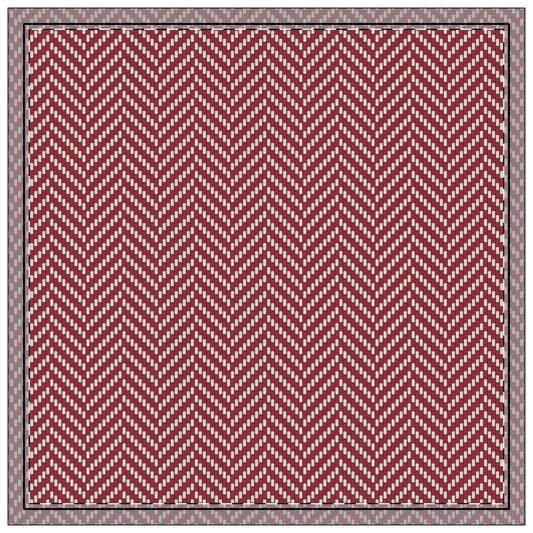 Napkins | Maroon & White | Herringbone