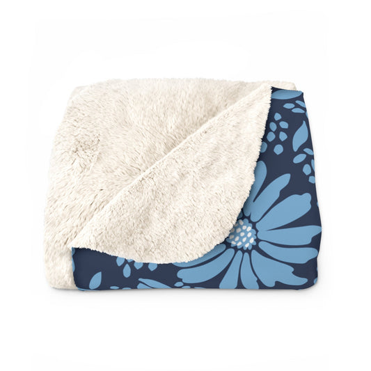 Sherpa Blanket | Light Blue & White | Bellis