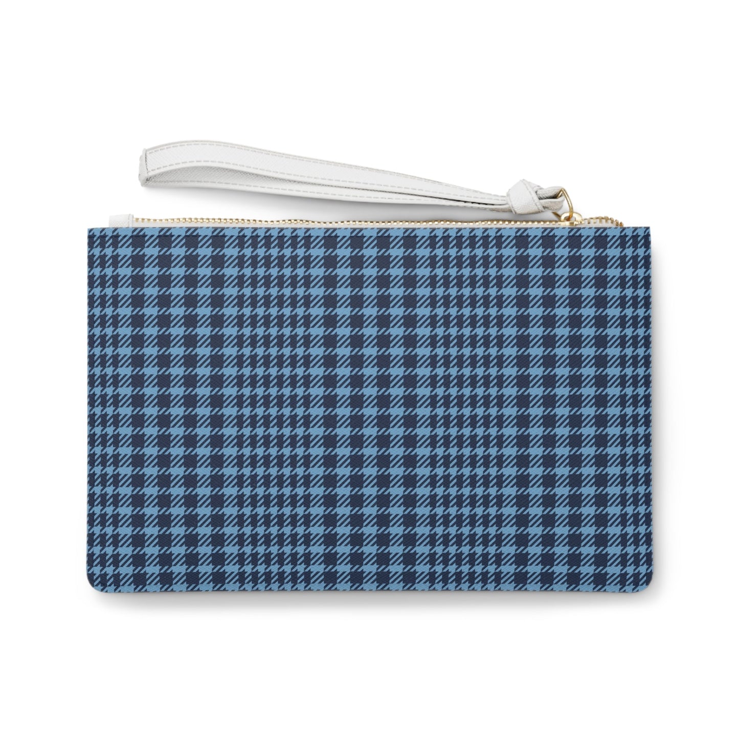 Clutch Bag | Light Blue & White | Tweed