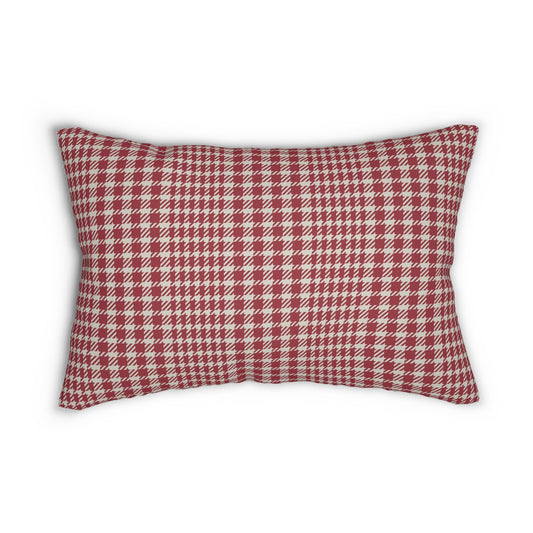Pillow | Maroon & White | Tweed