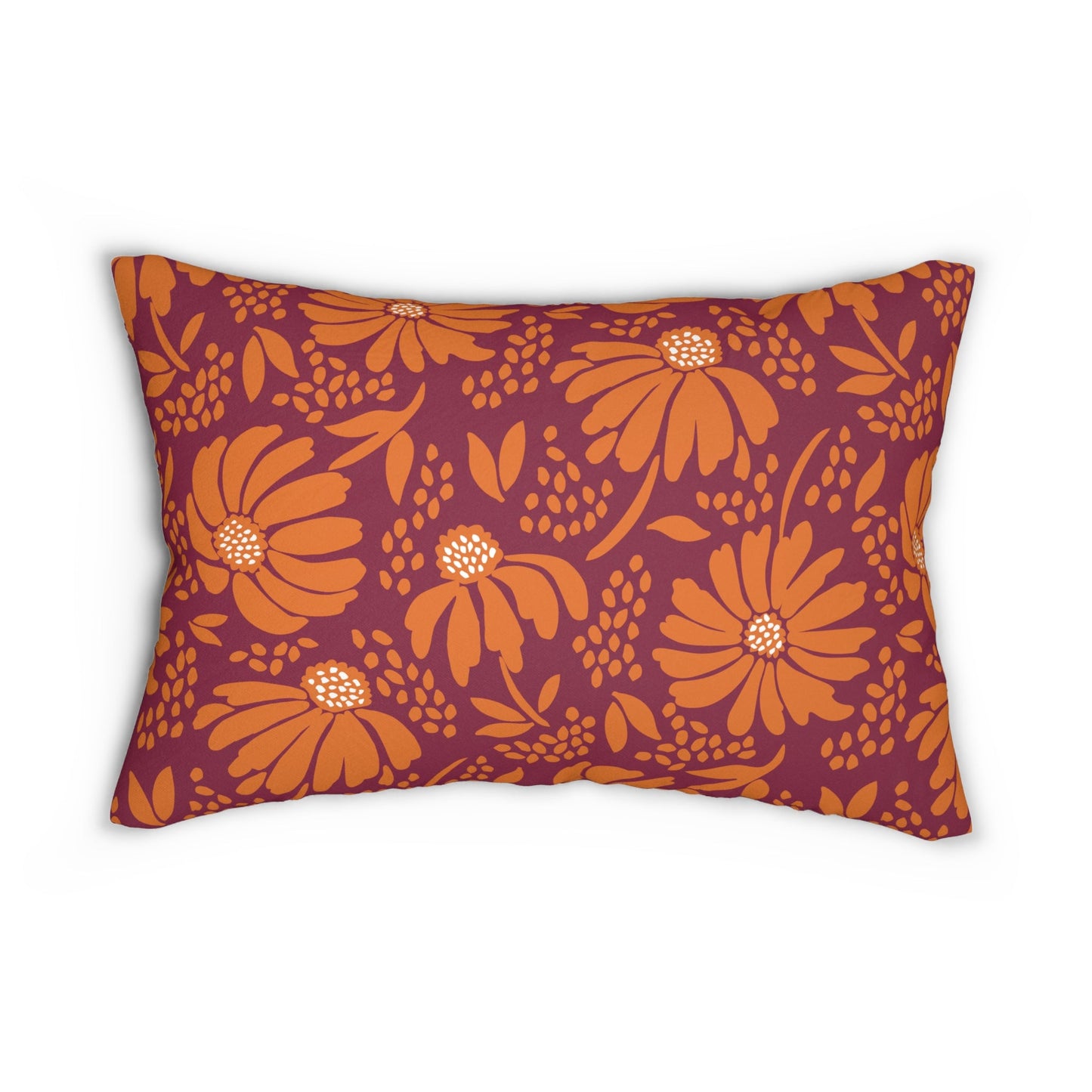 Pillow | Maroon & Orange | Bellis