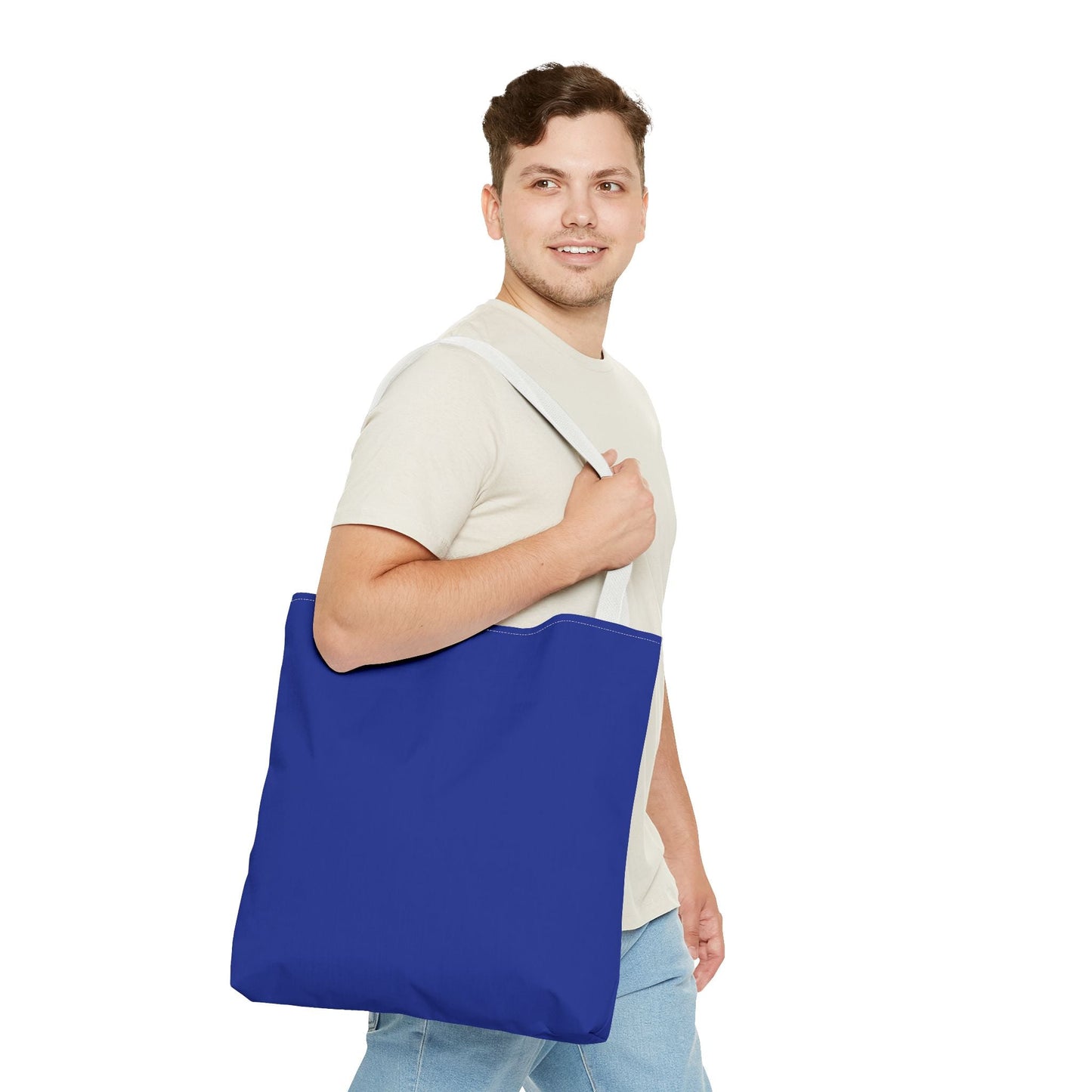Tote Bag | Bright Blue & Orange | Blue