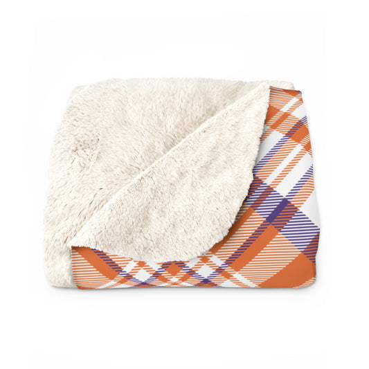 Sherpa Fleece Blanket | Clemson, South Carolina | Tartan