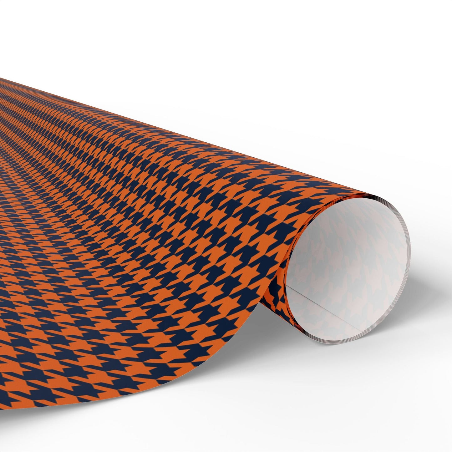 Gift Wrap | Orange & Blue | Houndstooth