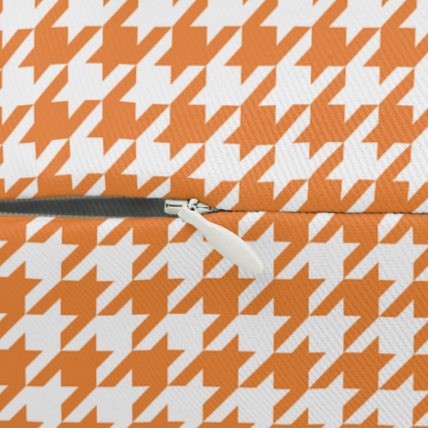 Pillow | Orange & White | Houndstooth