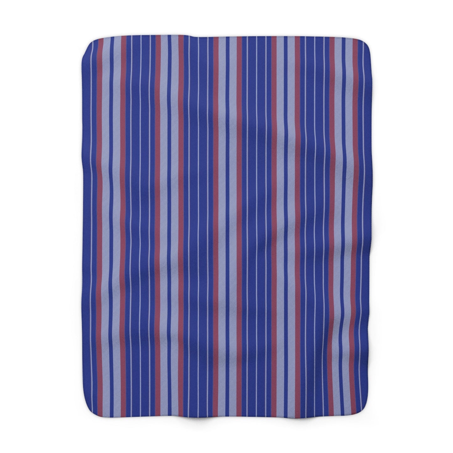 Sherpa Blanket | Bright Blue & Orange | Stripe
