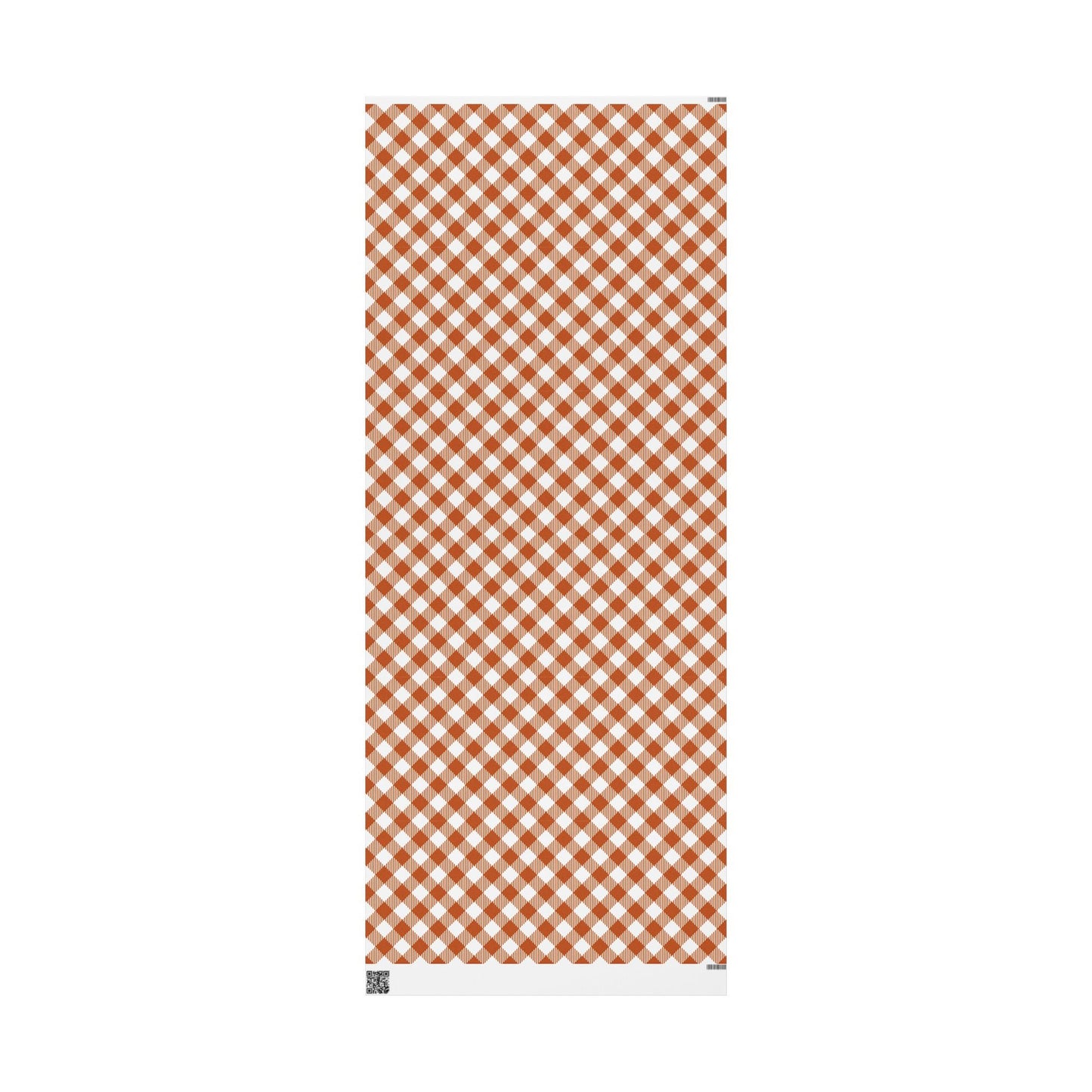 Gift Wrap | Dark Orange & White | Gingham