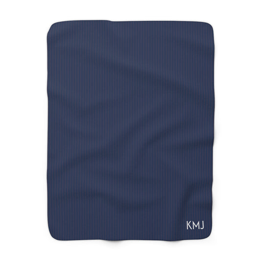 Sherpa Fleece Blanket- Personalized | Charlottesville, Virginia | Pinstripe
