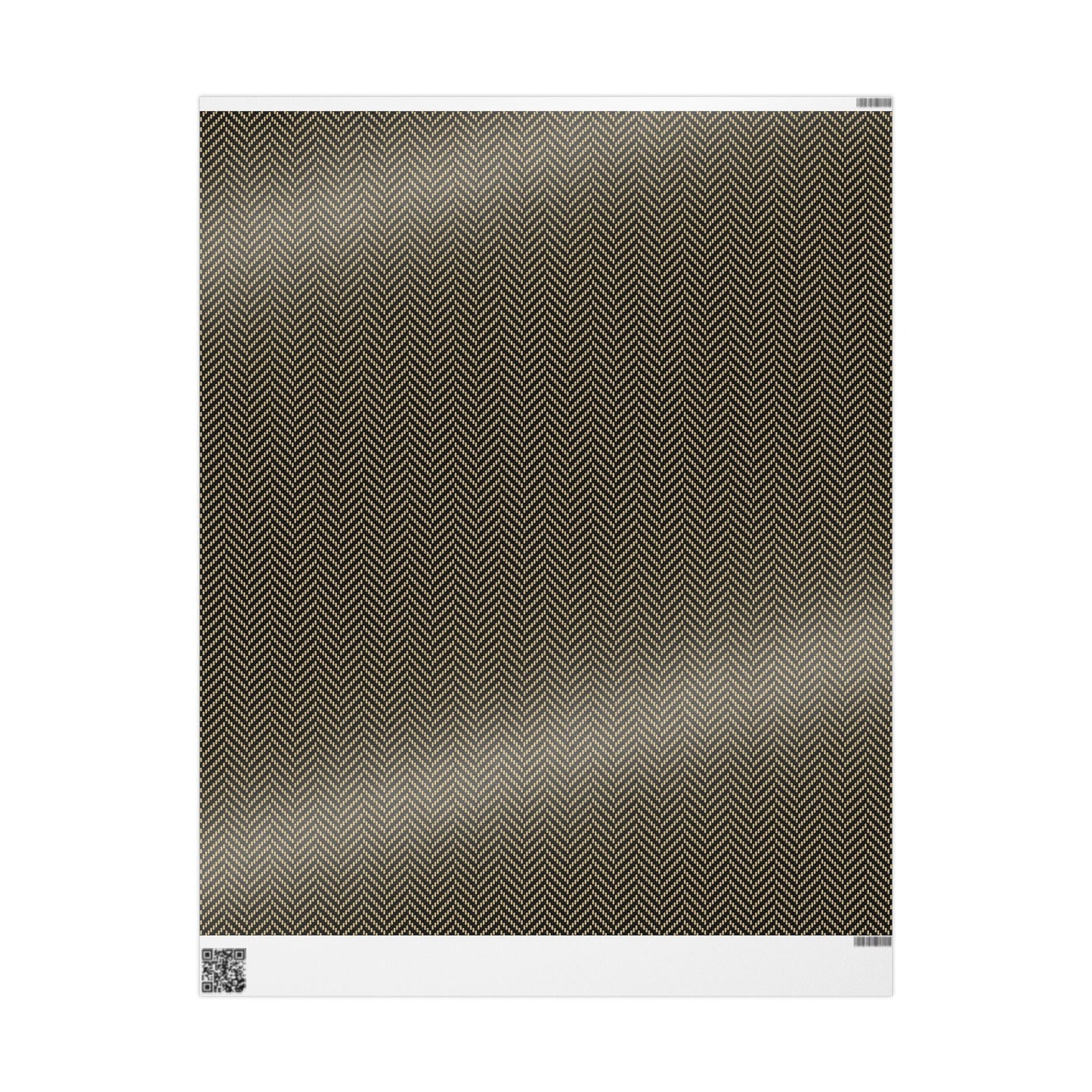 Gift Wrap | Black & Gold | Herringbone