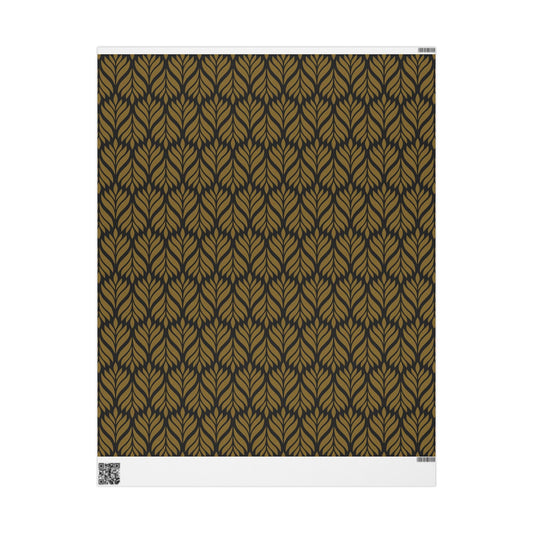 Gift Wrap | Black & Gold | Palm
