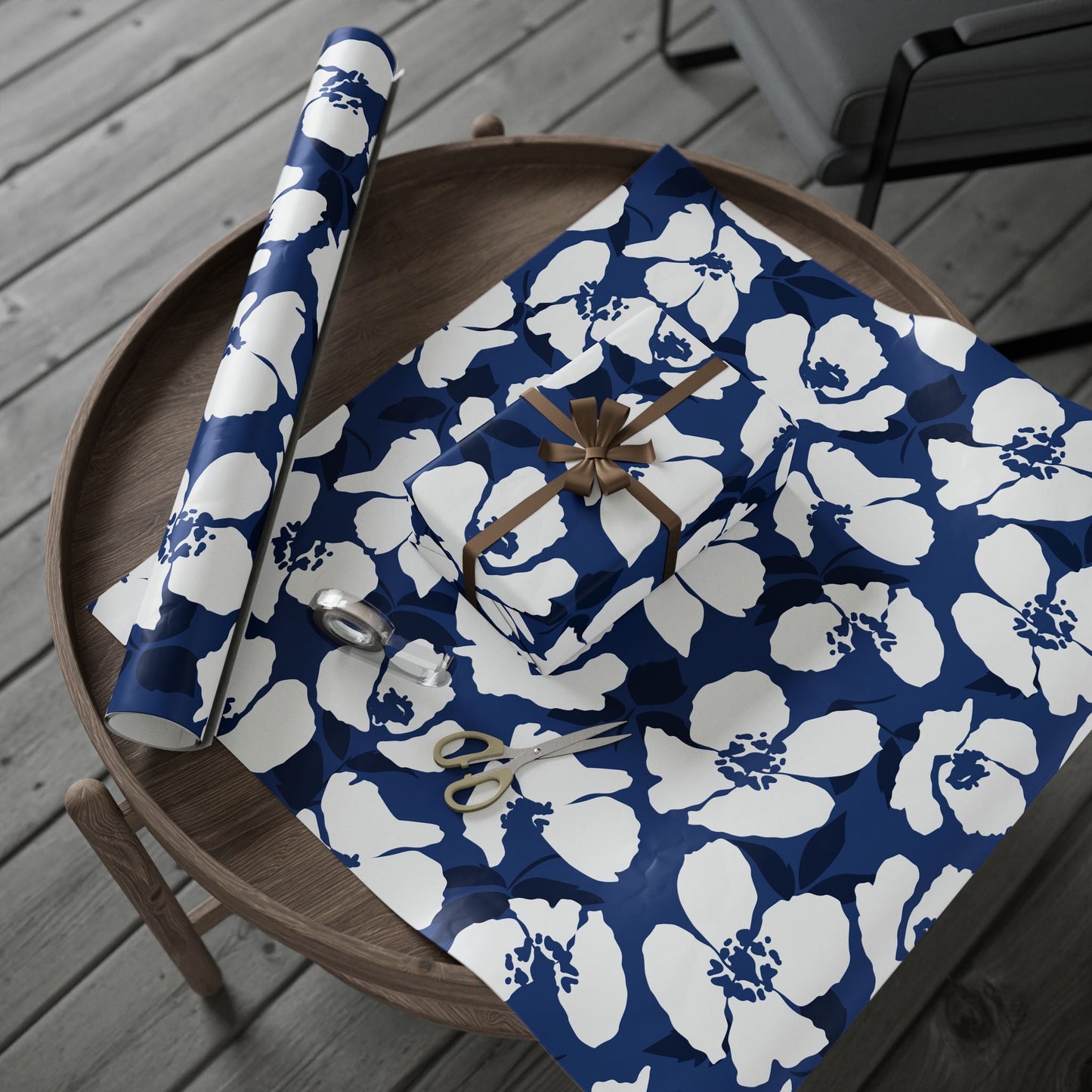 Gift Wrap | Navy & White | Poppy