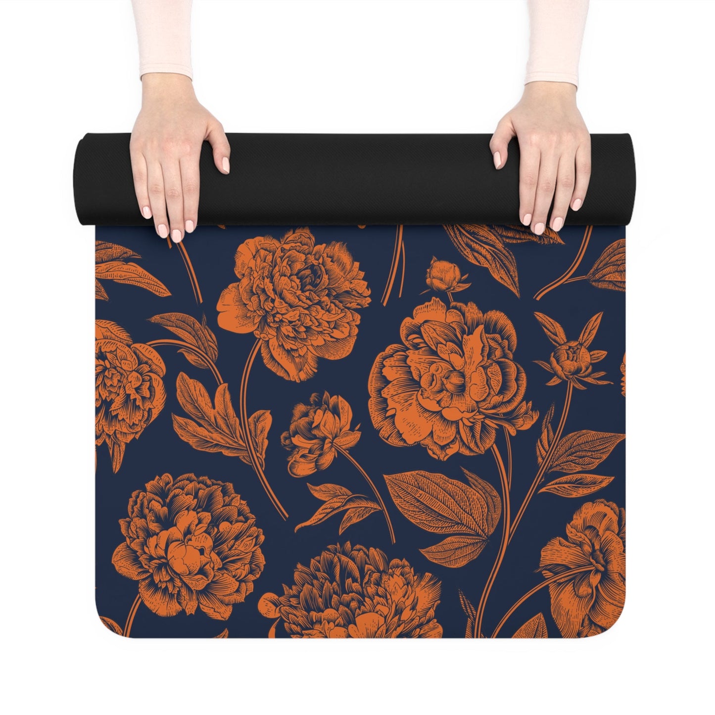 Yoga Mat | Orange & Blue | Peony