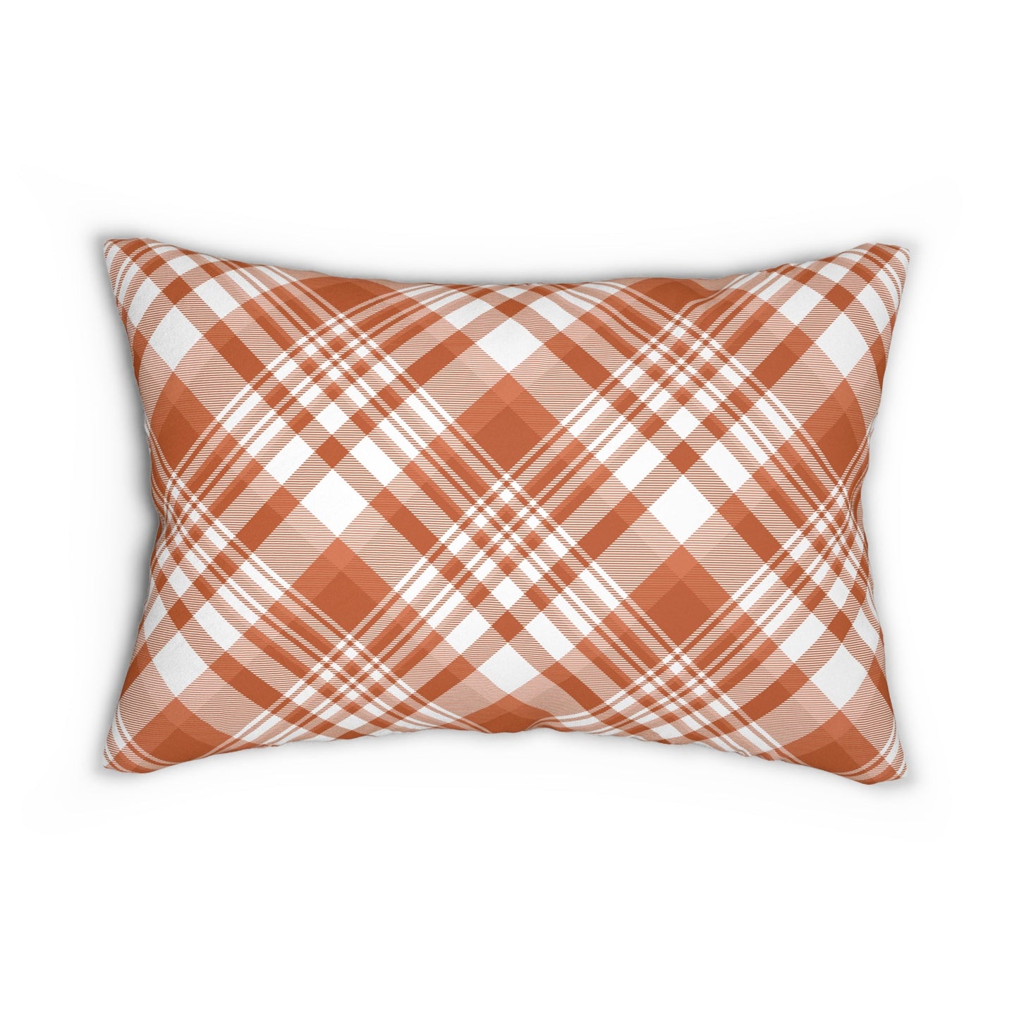 Pillow | Dark Orange & White | Tartan